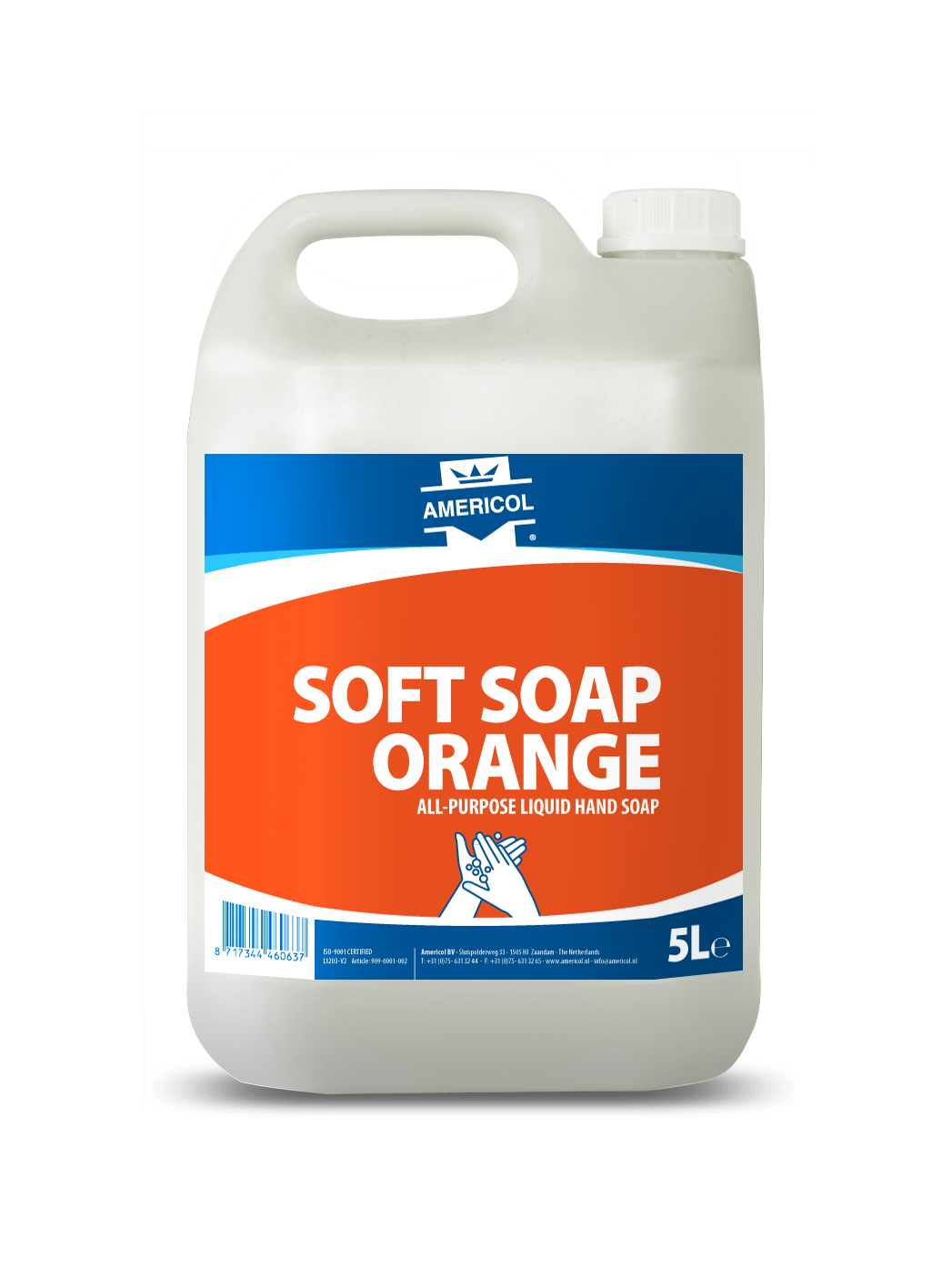 Jabón Líquido Universal Jabón Suave Naranja 5L - Limpieza Profesional